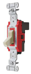 Hubbell Wiring SPST Toggle Light Switches 20 A 120/277 V SNAPConnect® 1221 Ivory