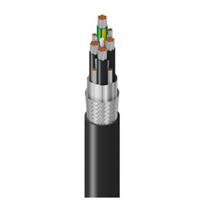 Belden Overall Shielded VFD Cable 1000 ft Reel 4/3 Black PVC 7 Strand XLPE/PVC