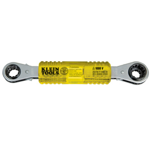 Klein Tools Lineman's Insulating 4-in-1 Box Wrench 1/2, 9/16, 5/8, 3/4 in 9 in