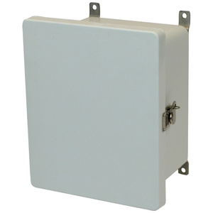 Allied Moulded Wall Mount Continuous Hinge Cover Weatherproof Enclosures Fiberglass 6 x 10 x 8 in NEMA 4X