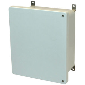 Allied Moulded Wall Mount Continuous Hinge Cover Weatherproof Enclosures Fiberglass 6 x 12 x 10 in NEMA 4X