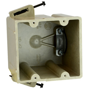 Allied Moulded fiberglassBOX™ RD42 Series New Work Nail-on Boxes Switch/Outlet Box Nails 3-13/16 in Nonmetallic