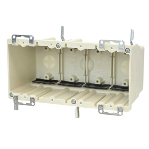 Allied Moulded fiberglassBOX™ 9314 Series Old Work Boxes with Metal Ears Switch/Outlet Box Ears, Wings 3-9/16 in Nonmetallic