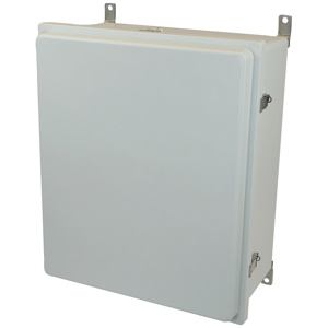 Allied Moulded Wall Mount Continuous Hinge Cover Weatherproof Enclosures Fiberglass 24 x 20 x 10 in NEMA 4X