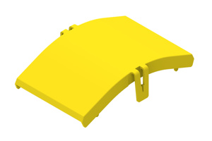 Commscope Fiberguide® Raceway Down Elbow Covers 45 deg Yellow Thermoplastic Snap-on