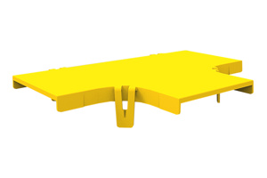 Commscope Fiberguide® Raceway Horizontal Tee Covers Yellow Thermoplastic Snap-on