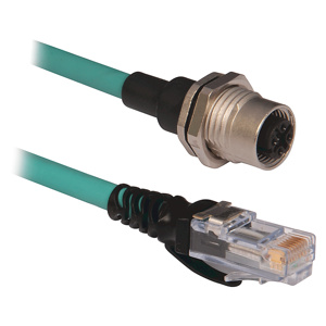 Rockwell Automation 1585D-D4 Ethernet Cables M12 Female RJ45 Straight Male