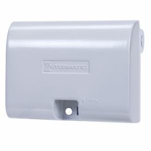 Intermatic WP1000MX Series Weatherproof Extra Duty Outlet Box Covers 4-3/8 in x 5-3/4 in Aluminum Die Cast Gray