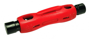 NSI Industries Double-ended Cable Strippers Coax: RG6/7/RG11/213/8/59 Red Straight