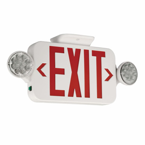 HLI Solutions Inc CC Series 2-Head Exit/Emergency Light Combos Remote Capacity LED Red