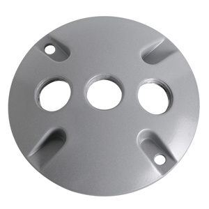 Hubbell Electrical LV330 Series Weatherproof Round Outlet Box Cover Aluminum Die Cast Gray