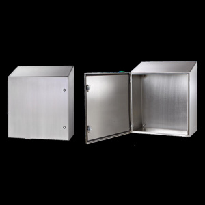 nVent HOFFMAN Wall Mount Concealed Hinge Cover Sloped Top Weatherpoof Enclosures Stainless Steel 36 x 30 x 12 in 14 ga NEMA 4X