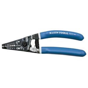 Klein Tools Cable Cutter & Strippers 16 - 8 AWG Solid, 18 - 10 AWG Stranded Blue/White Straight