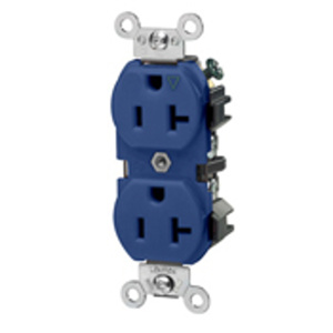 Leviton 5362IG Series Duplex Receptacles 20 A 125 V 2P3W 5-20R Heavy-Duty Industrial Specification Grade Blue<multisep/>Blue