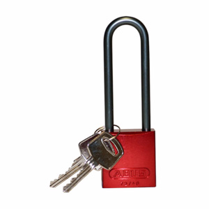 Brady Keyed Different Aluminum Locks - 3 in Shackle Red Aluminum 3 in