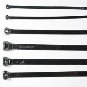 Burndy UNIRAP CT-SSB Series Weather-resistant Locking Cable Ties 4 in 18 lbf Polyamide 6.6 Black