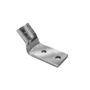 Burndy YA Series Standard Barrel Compression Lugs 1/2 in 2 Hole Black 650 Cu