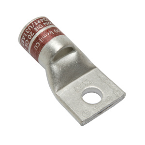 Burndy YA Series Standard Barrel Compression Lugs 3/8 in 1 Hole Brown 2 Cu