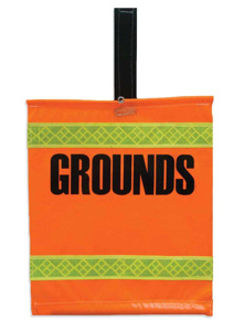 Buckingham Hi-vis Two Reflective Striped Grounds Flags Blaze Orange