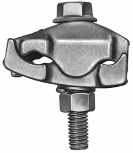 Hubbell Power LC50 Series Parallel Groove Bronze Single Center Bolts Aluminum