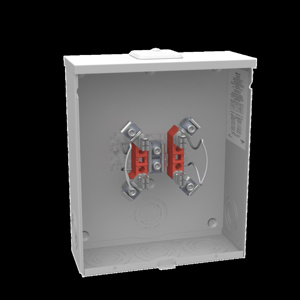 Milbank No Bypass Ringless Meter Sockets 200 A 600 VAC OH/UG 4 Jaw 1 Position 1 Phase Triplex Ground Small Closing Plate