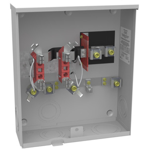 Milbank Horn Bypass Ringless Meter Sockets 200 A 600 VAC UG with Side Wireway 4 Jaw 1 Position 1 Phase Ground Lug Plain Top