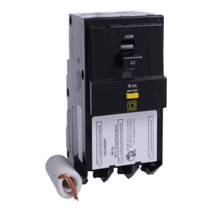 Square D QO™ Series GFCI Molded Case Plug-in Circuit Breakers 40 A 120 VAC 10 kAIC 3 Pole 3 Phase