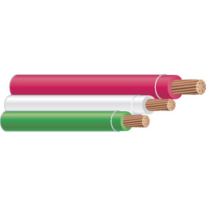 Southwire Copper THHN Wire 600 ft CoilPak Red, White, Green Stranded 12 AWG