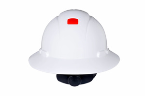 3M H-800 Series Full Brim Hard Hats One Size Fits Most 4 Point Ratchet White<multisep/>White