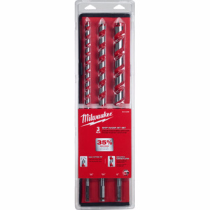Milwaukee Ship Auger Bit Sets 3 Piece Alloy Steel 1/2 - 1 in