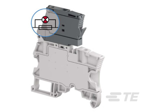 TE Connectivity ZS4-SF1 SNK Series IEC Style Fuse Terminal Blocks