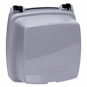 Intermatic WP1200 Series Weatherproof Outlet Box Covers Plastic 2 Gang White
