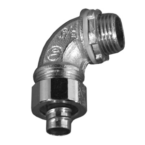 Appleton Emerson 4QS Series 90 Degree <em class="search-results-highlight">Liquidtight</em> Connectors Non-insulated 2-1/2 in Compression x Threaded Malleable Iron