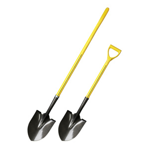 NUPLA Round Point Shovels Steel Straight 48 in