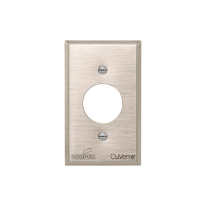 Eaton Wiring Devices Standard Round Hole Wallplates 1 Gang 1.406 in White Bronze Copper Device