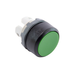 ABB Industrial Solutions Flush Lens Push Button Operators 22 mm IEC No Illumination Nonmetallic Green