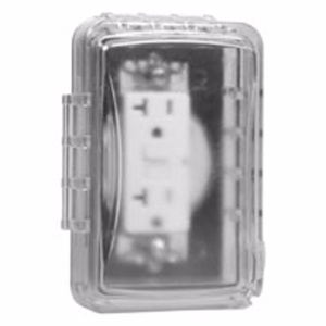Hubbell Electrical MM110 Series Weatherproof Outlet Box Covers 1-35/64 in x 5-11/18 in Polycarbonate Clear
