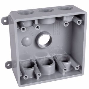 Hubbell Electrical TayMac PDB Series Weatherproof Outlet Boxes 2 in Nonmetallic 2 Gang 3/4 in