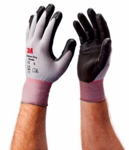 3M Comfort Grip Gloves Large Nylon Grey