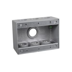 Hubbell Electrical TB Series Weatherproof Outlet Boxes 3 Gang 1 in