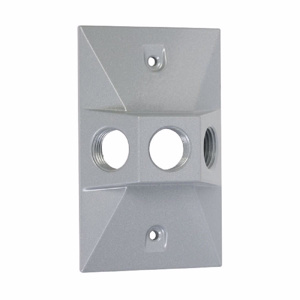 Hubbell Electrical LV130 Series Weatherproof Outlet Box Cover Aluminum Die Cast 1 Gang Gray
