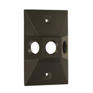 Hubbell Electrical LV130 Series Weatherproof Outlet Box Cover Aluminum Die Cast 1 Gang Bronze