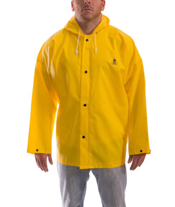 Tingley FR DuraScrim™ Hooded Rain Jackets Large Yellow Mens