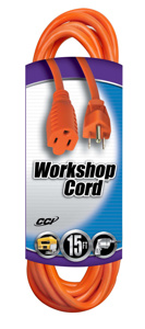 Southwire SJTW Extension Cords 13 A 125 V 16/3 15 ft Orange Straight 5-15P/5-15R