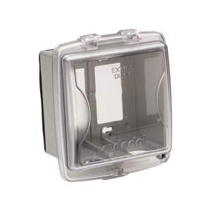 ABB Thomas & Betts Weatherproof While-in-Use Box Covers Universal 2 Gang Clear