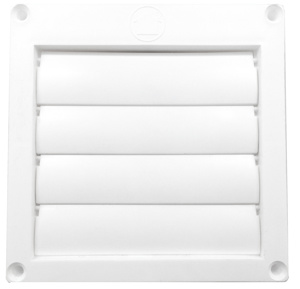 Builder's Best PML320 Series Louvered Wall Caps White 4 in Exhaust duct