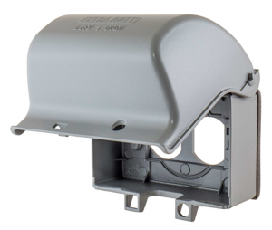 Hubbell Wiring Weatherproof While-in-Use Box Covers Universal 1 Gang Gray