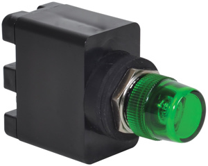 c3controls Pilot Lights Replacement Lenses 16 mm Green Cylindrical