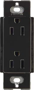 Lutron Duplex Receptacles 15 A 125 V 5-15R Claro® Indoor use only Black