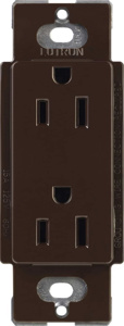 Lutron Duplex Receptacles 15 A 125 V 5-15R Claro® Indoor use only Brown